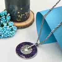 Amethyst Vitreous Sperical Necklace