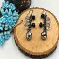 Black Pearl Bomb Earrings