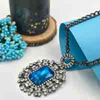 Blue Topaz Queens Necklace