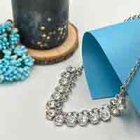 Crystal Diamond Beehive Necklace